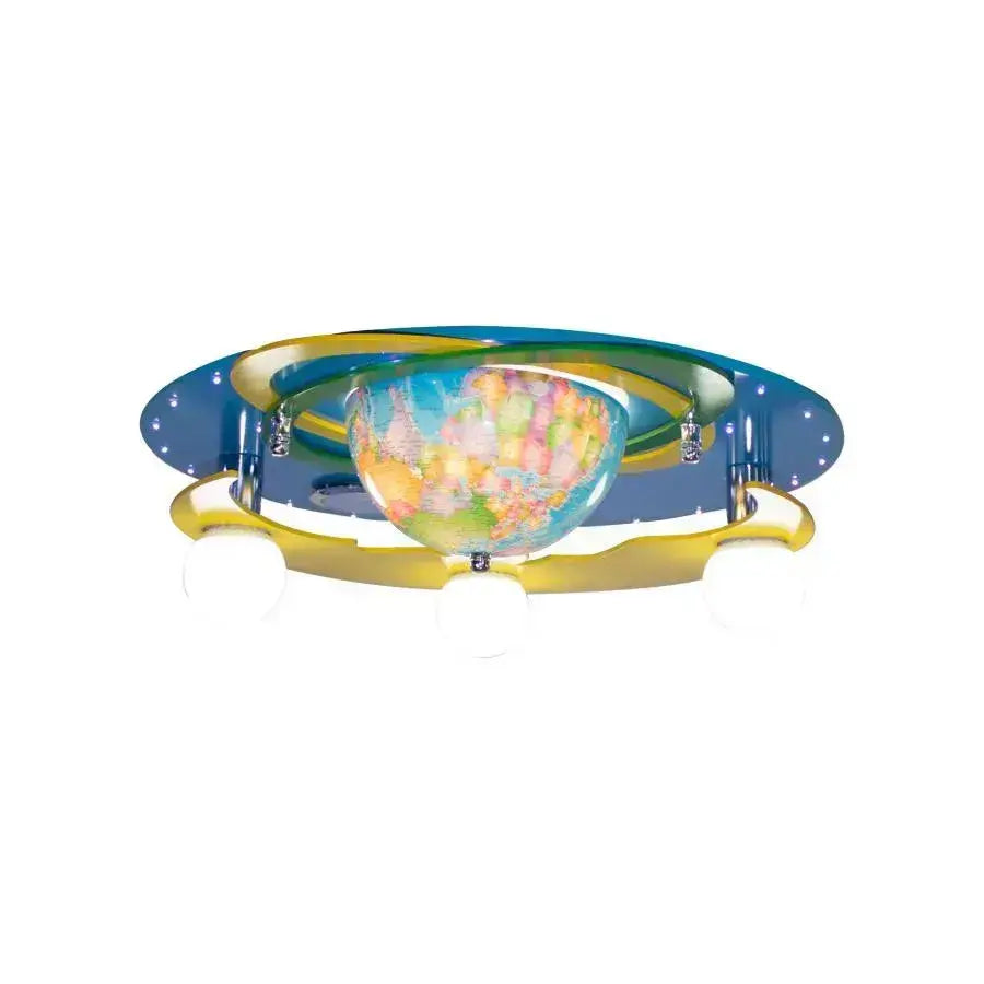 Żyrandol Beti, 3*E27, Niebieski, Drewno