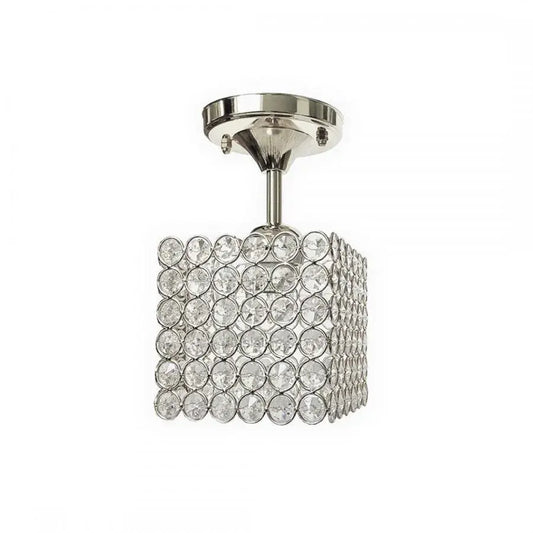 Żyrandol Catrina, 1*E27, chrom, metal i kryształ