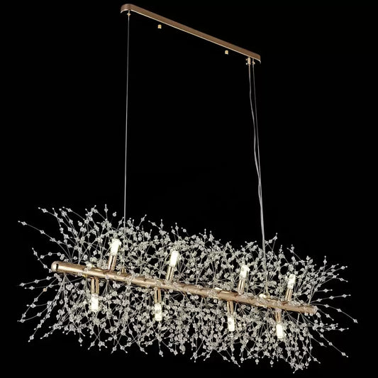 Żyrandol kryształowy Lachlan 8x G9 złoty