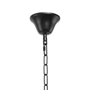 Żyrandol indyjski, 8*E27, metal i lina, czarny