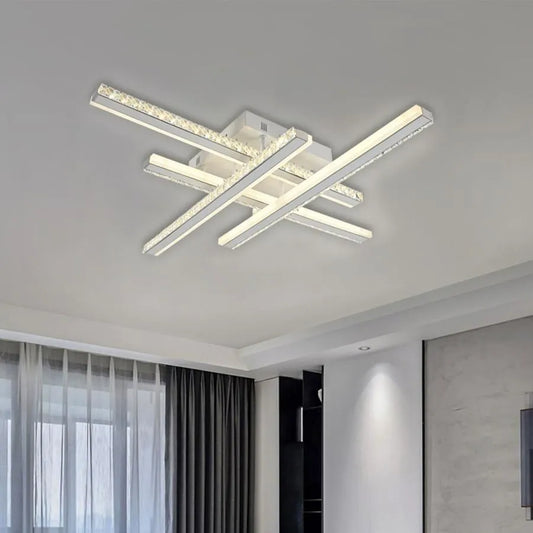 Żyrandol LED ABIGAIA 136W z pilotem, 4 elementy, liniowy, światło zimne/ciepłe/neutralne, ściemnialny, biały