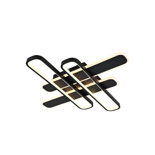 Żyrandol LED z pilotem AFINA 120 W, 4 elementy, światło zimne/ciepłe/neutralne, ściemnialny, czarny