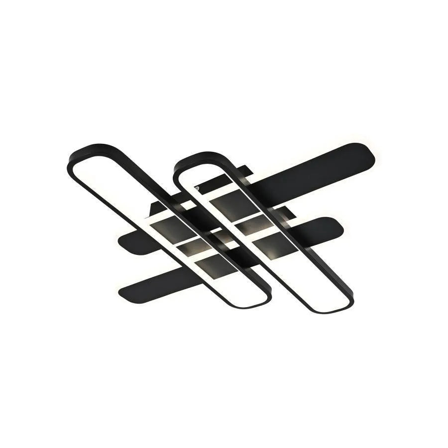 Żyrandol LED z pilotem AFINA 120 W, 4 elementy, światło zimne/ciepłe/neutralne, ściemnialny, czarny