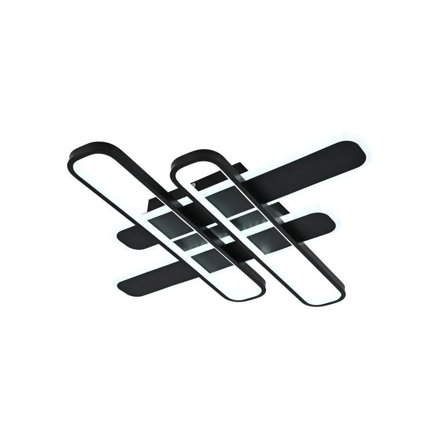 Żyrandol LED z pilotem AFINA 120 W, 4 elementy, światło zimne/ciepłe/neutralne, ściemnialny, czarny