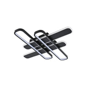 Żyrandol LED z pilotem AFINA 120 W, 4 elementy, światło zimne/ciepłe/neutralne, ściemnialny, czarny