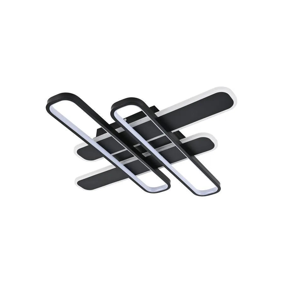 Żyrandol LED z pilotem AFINA 120 W, 4 elementy, światło zimne/ciepłe/neutralne, ściemnialny, czarny