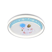 Żyrandol LED Astronaut z pilotem, 120 W, akryl i metal, biały, czerwony i niebieski