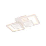 Żyrandol LED z pilotem BALANS 44W, 2 kwadraty, światło zimne/ciepłe/neutralne, ściemnialny, biały