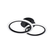 Żyrandol LED BETTY 28 W z pilotem, 2 okręgi, światło zimne/ciepłe/neutralne, ściemnialny, czarny