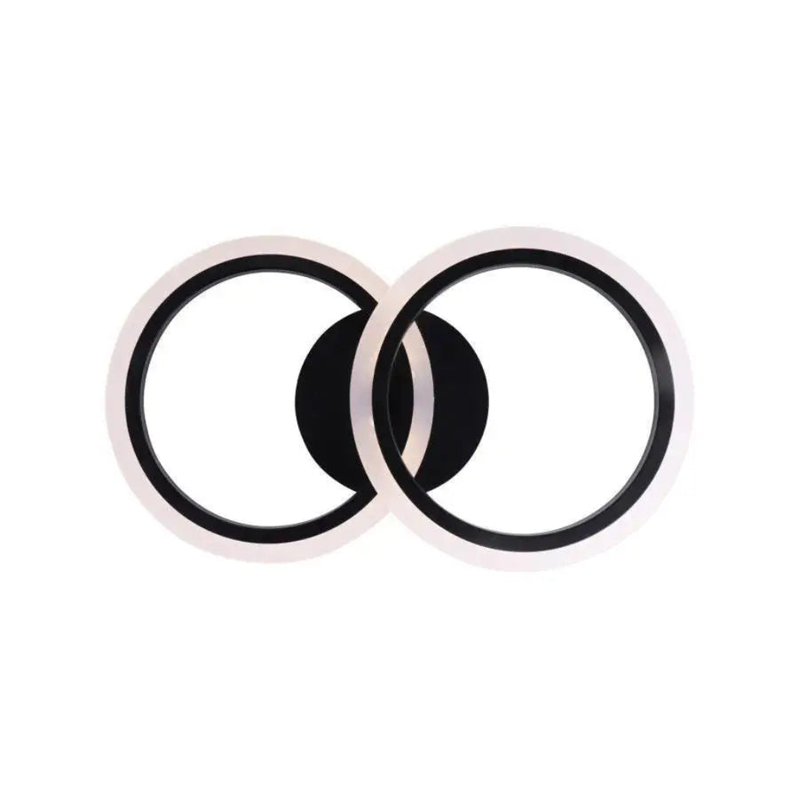 Żyrandol LED BETTY 28 W z pilotem, 2 okręgi, światło zimne/ciepłe/neutralne, ściemnialny, czarny