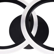 Żyrandol LED BETTY 28 W z pilotem, 2 okręgi, światło zimne/ciepłe/neutralne, ściemnialny, czarny