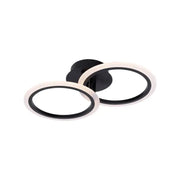 Żyrandol LED BETTY 28 W z pilotem, 2 okręgi, światło zimne/ciepłe/neutralne, ściemnialny, czarny