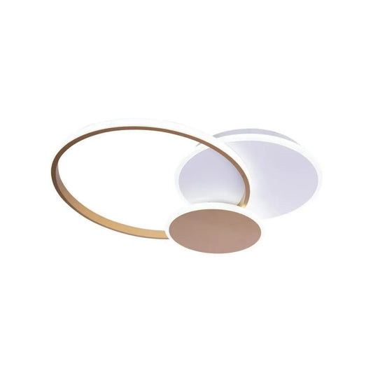 Żyrandol LED z pilotem KILLIAN 71W, 3 kółka, światło zimne/ciepłe/neutralne, możliwość przyciemniania, białe złoto