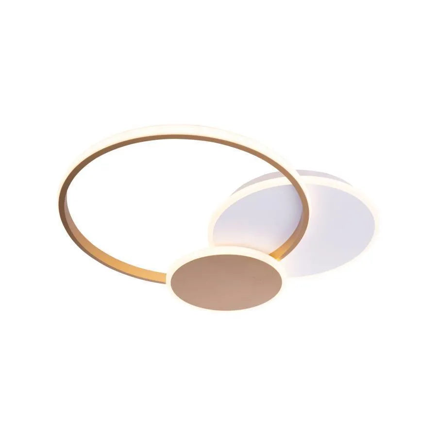 Żyrandol LED z pilotem KILLIAN 71W, 3 kółka, światło zimne/ciepłe/neutralne, możliwość przyciemniania, białe złoto