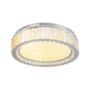 Żyrandol LED z pilotem i kryształem MADOX 80W, zimne/ciepłe/neutralne światło, ściemnialny, srebrny