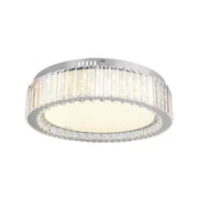 Żyrandol LED z pilotem i kryształem MADOX 80W, zimne/ciepłe/neutralne światło, ściemnialny, srebrny