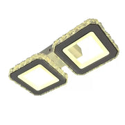 Żyrandol LED z pilotem QUADRIS, 24W, 2 kwadraty, zimne/ciepłe/neutralne światło, ściemnialny, biały