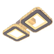 Żyrandol LED z pilotem QUADRIS, 24W, 2 kwadraty, zimne/ciepłe/neutralne światło, ściemnialny, biały