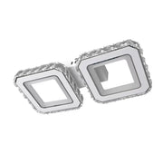 Żyrandol LED z pilotem QUADRIS, 24W, 2 kwadraty, zimne/ciepłe/neutralne światło, ściemnialny, biały
