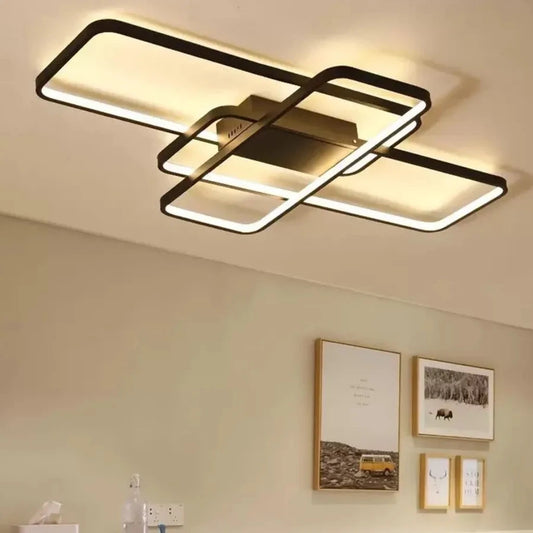 Żyrandol LED z pilotem AXIS 96W, 3 elementy, światło zimne/ciepłe/neutralne, ściemnialny, czarny