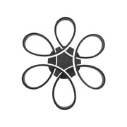 Żyrandol LED z pilotem ELON 120W, falisty, światło zimne/ciepłe/neutralne, ściemnialny, czarny