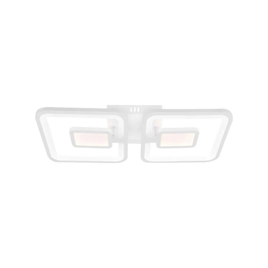 LED żyrandol z zdalnym sterowaniem Felix 57W, 2 kwadraty, zimno/gorące/neutralne światło, niestabilne, białe