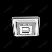 Żyrandol LED z kryształem MITA 32W, kwadratowy, światło zimne/ciepłe/neutralne, biały
