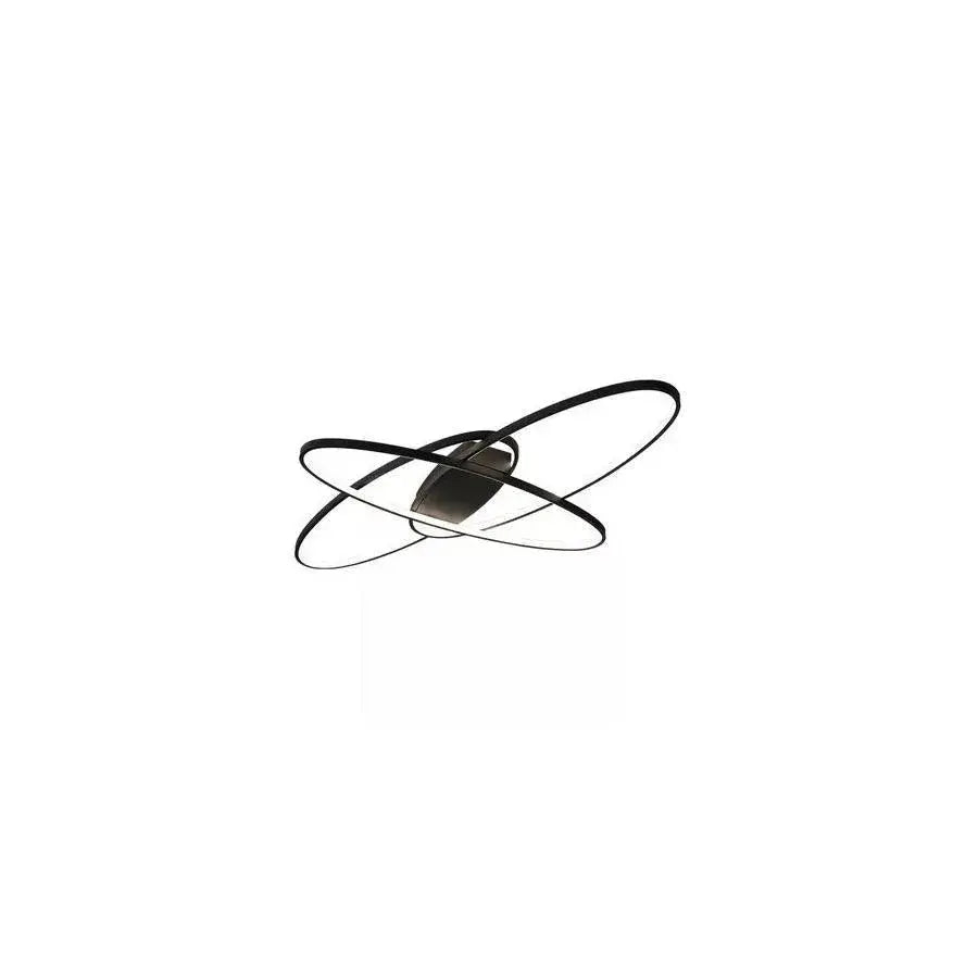 Żyrandol LED z pilotem ORBITA 83W, 3 elementy, owalny, światło zimne/ciepłe/neutralne, możliwość przyciemniania, czarny