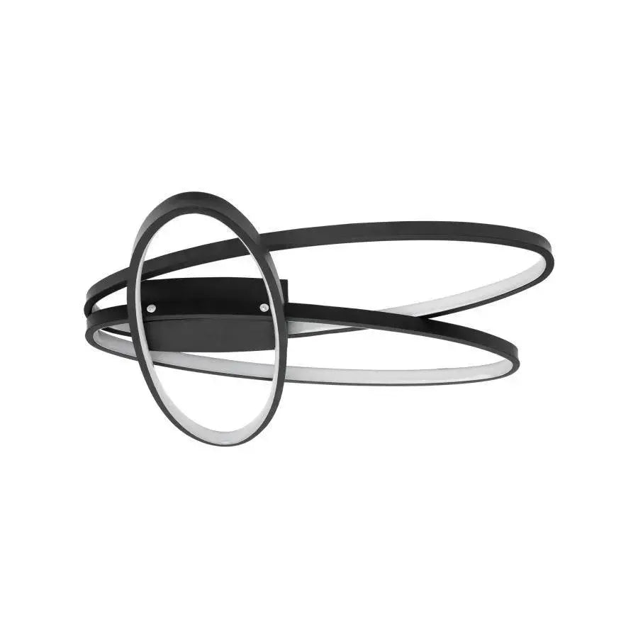 Żyrandol LED z pilotem ORBITA 83W, 3 elementy, owalny, światło zimne/ciepłe/neutralne, możliwość przyciemniania, czarny