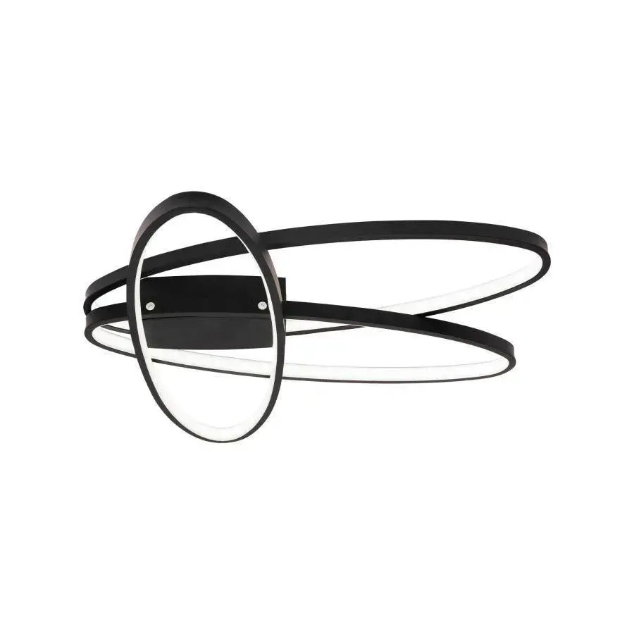 Żyrandol LED z pilotem ORBITA 83W, 3 elementy, owalny, światło zimne/ciepłe/neutralne, możliwość przyciemniania, czarny