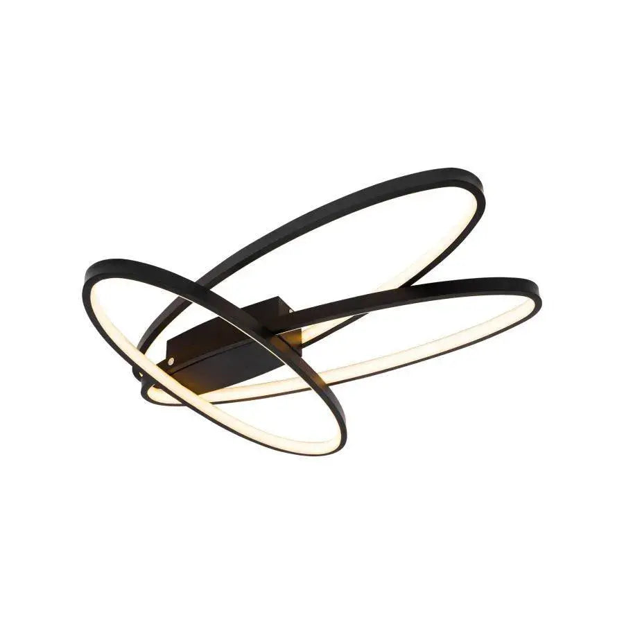 Żyrandol LED z pilotem ORBITA 83W, 3 elementy, owalny, światło zimne/ciepłe/neutralne, możliwość przyciemniania, czarny