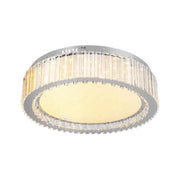 Żyrandol LED z pilotem i kryształem MADOX 60W, zimne/ciepłe/neutralne światło, ściemnialny, srebrny