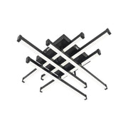 Żyrandol LED z pilotem MORA 120 W, 6 elementów, liniowy, światło zimne/ciepłe/neutralne, ściemnialny, czarny