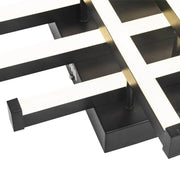 Żyrandol LED z pilotem MORA 120 W, 6 elementów, liniowy, światło zimne/ciepłe/neutralne, ściemnialny, czarny