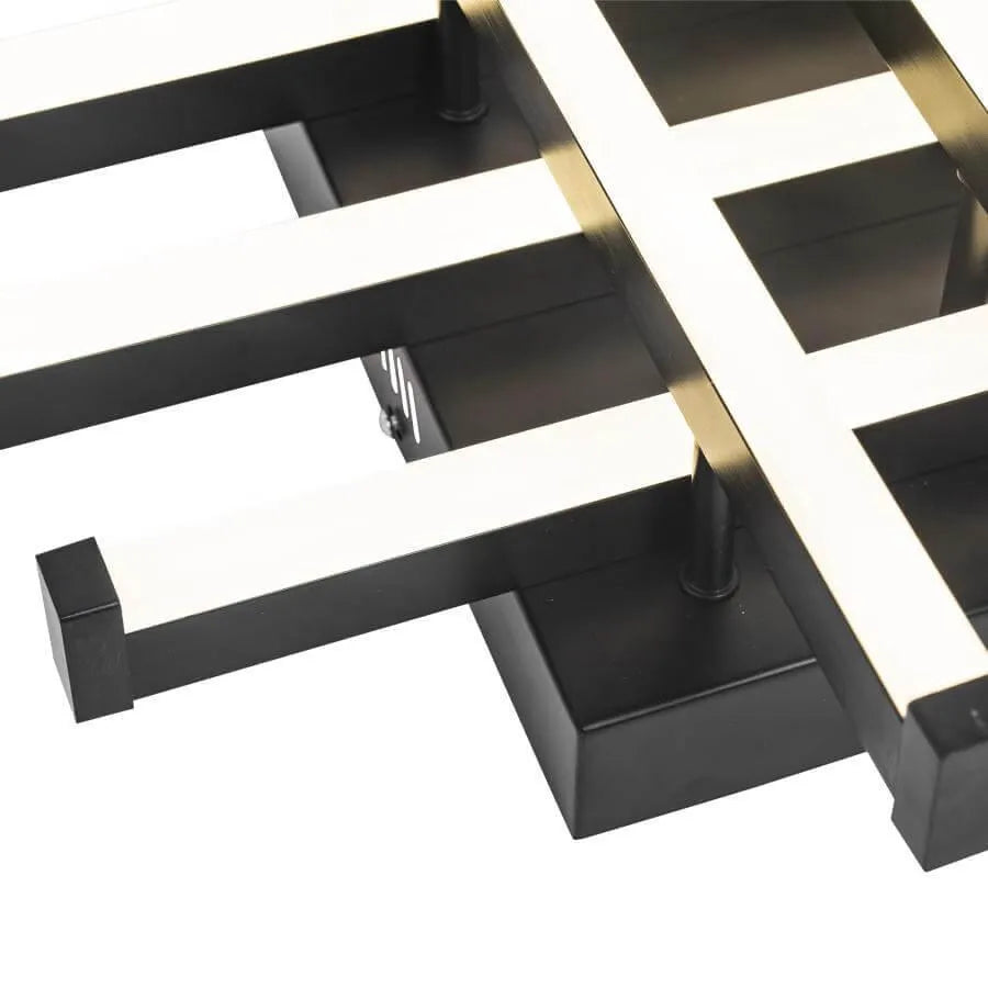 Żyrandol LED z pilotem MORA 120 W, 6 elementów, liniowy, światło zimne/ciepłe/neutralne, ściemnialny, czarny