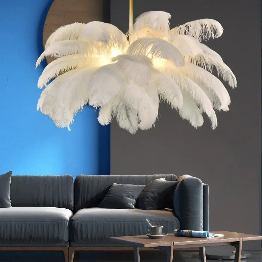 Żyrandol LED 40W Minoss, Pene, Biały