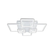 LED żyrandol z zdalnym sterowaniem Ella 124W, 6 kwadratów, zimno/gorące/neutralne światło, niestabilne, białe