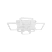 LED żyrandol z zdalnym sterowaniem Ella 124W, 6 kwadratów, zimno/gorące/neutralne światło, niestabilne, białe