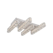 Żyrandol LED z pilotem i kryształem PRISCILA 80W, 4 elementy, liniowy, światło zimne/ciepłe/neutralne, ściemnialny, chrom błyszczący