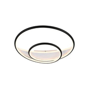 Żyrandol LED RACHEL 120 W z pilotem, 2 okręgi, światło zimne/ciepłe/neutralne, ściemnialny, czarno-biały