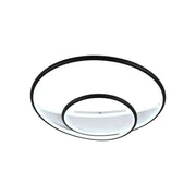 Żyrandol LED RACHEL 120 W z pilotem, 2 okręgi, światło zimne/ciepłe/neutralne, ściemnialny, czarno-biały