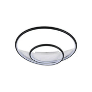 Żyrandol LED RACHEL 120 W z pilotem, 2 okręgi, światło zimne/ciepłe/neutralne, ściemnialny, czarno-biały