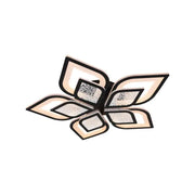 Żyrandol LED z pilotem DALIA 170 W, 5-płatkowy, światło zimne/ciepłe/neutralne, ściemnialny, czarny