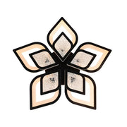 Żyrandol LED z pilotem DALIA 170 W, 5-płatkowy, światło zimne/ciepłe/neutralne, ściemnialny, czarny