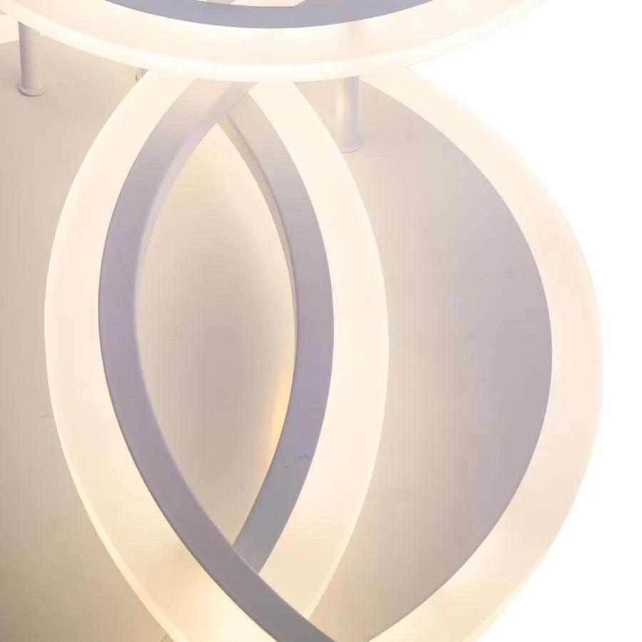 Żyrandol LED z pilotem LUCY 70W, 4 okręgi, światło zimne/ciepłe/neutralne, ściemnialny, biały