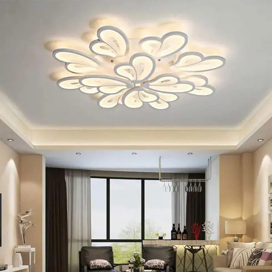 Żyrandol LED BLOSSOM z pilotem 143 W, 12 płatków, światło zimne/ciepłe/neutralne, ściemnialny, biały