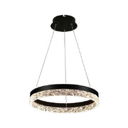 Żyrandol LED z pilotem Brinda 124W czarny