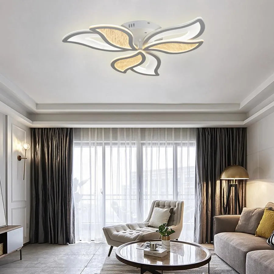 Żyrandol LED z pilotem KYLEN 144W, 6 elementów, światło zimne/ciepłe/neutralne, ściemnialny, biały