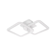 Żyrandol LED z pilotem ZOE 69W, 2 kwadraty, światło zimne/ciepłe/neutralne, ściemnialny, biały