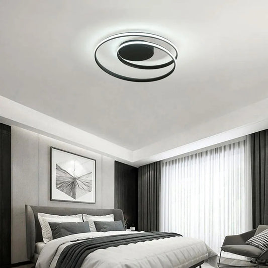 Żyrandol LED z pilotem VECTOR ARCADIA 57W, światło zimne/ciepłe/neutralne, możliwość przyciemniania, czarny